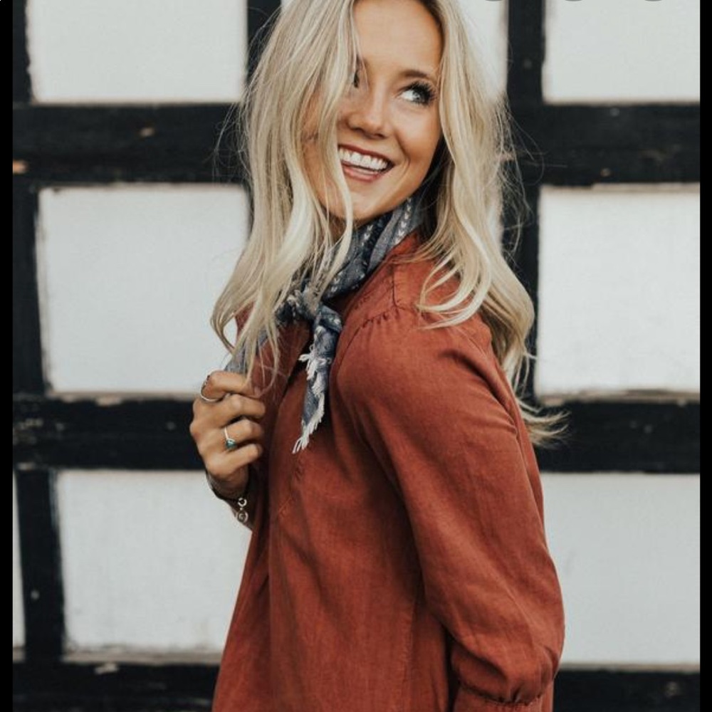 Tea n Rose (Roolee) Rust Midi Dress